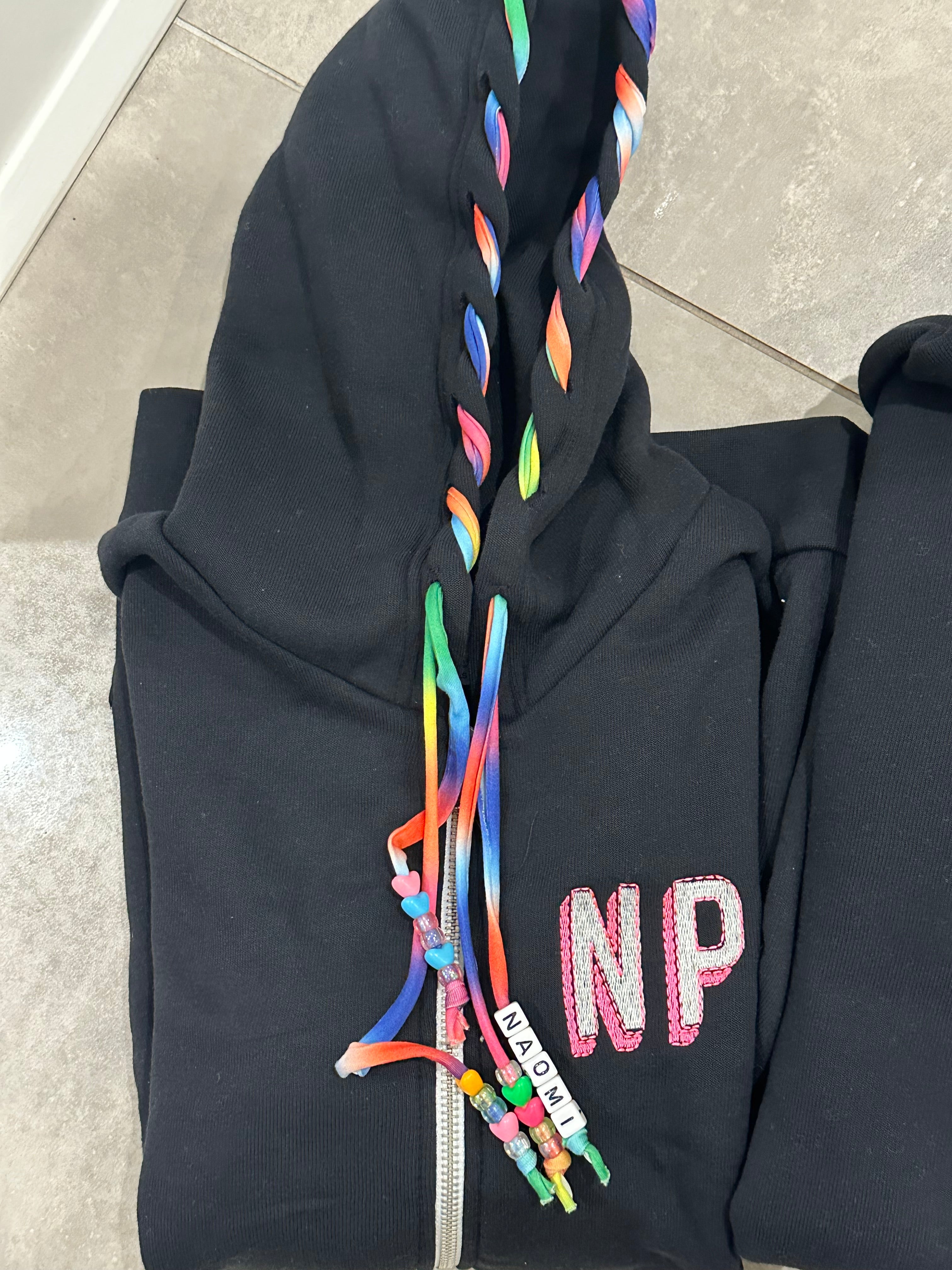 3D block initial sweatshirt